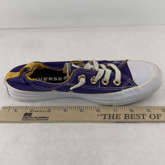 Converse Chuck Taylor All Star Shoreline Slip-On Low Top Sz W 6.5 Purple Gold - Picture 10 of 11